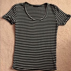 brandy melville scoop neck striped top